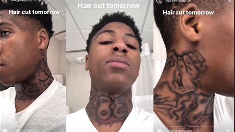 The brace left permanent dents on NBA YoungBoys forehead. . Nba youngboy neck tattoo